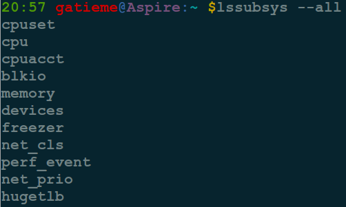 lssubsys --all
