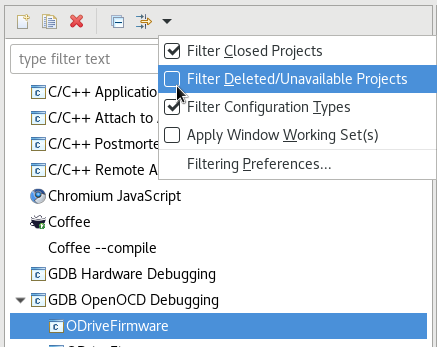 Launch Configuration Filters Launch Configuration Filters